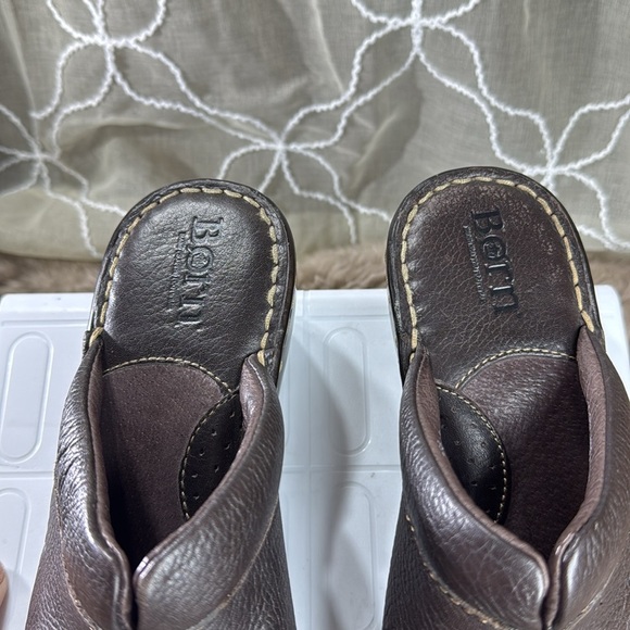 (Z2) Born brown leather mule clogs - Size 7 women - Picture 6 of 15